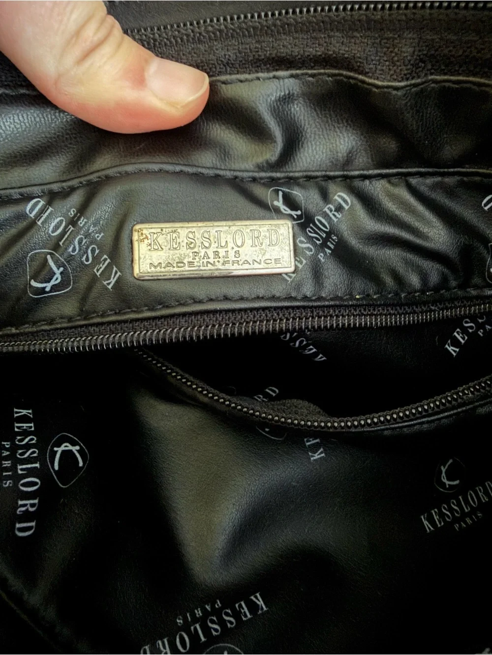 Kesslord Paris Black Leather Tote Bag